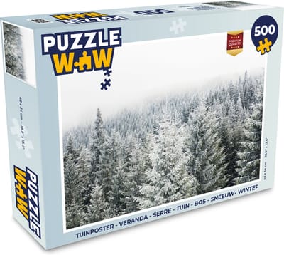 Puzzel Bos - Sneeuw - Winter - Seizoenen - Dennenboom - Legpuzzel - Puzzel 500 stukjes