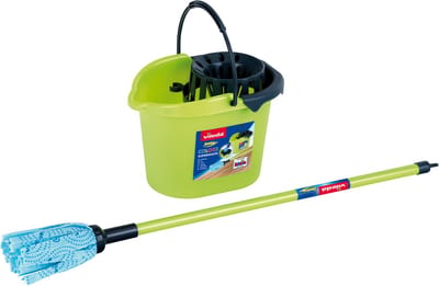 Klein Toys Vileda Color Line 2-delige dweilset groen - mop en emmer - 61 cm lange mop - groen
