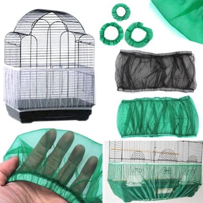 Premium Vogelkooi Cover - Vogelzaad Opvang - Zaadopvanger - Hoes - Accessoire Vogelzaadjes Opvangen - Nylon - Groen