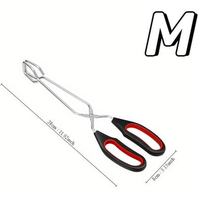 3 maten Barbecue Schaar Tang Antislip Gegrild Voedsel Brood Tang Metalen BBQ Bakclip met Lange Handgreep Keuken Kookaccessoires
