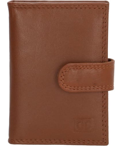 Leren Creditcardhouder - Pasjeshouder - Opbergmapje - Etui voor 22 visitekaartjes en bankpasjes - Bruin