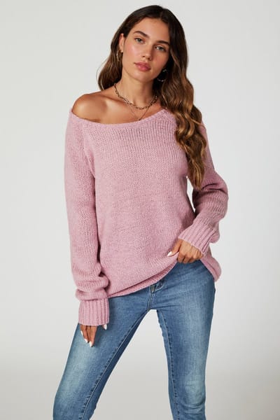 Comfortabele trui-top in roze