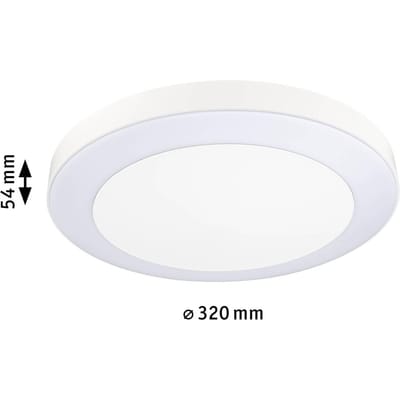 LED-plafondlamp Circula schemersensor Schemergestuurde bewegingsmelder (IR) zeewater bestendig IP44 rond 320 mm 3000K 14W 880lm 230V Wit Kunststof