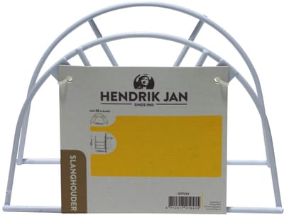 Hendrik Jan - Wandslanghouder - Metaal - Wit - 30 meter slang (13 mm)
