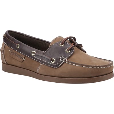 Cotswold Dames/Dames Waterlane leren bootschoenen (Taupe)