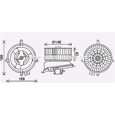 Elektromotor, interieurventilator AVA COOLING MS8711