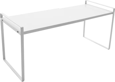 RM Store® - Keuken Opbergrek - Staand Keukenrek - Uitschuifbaar - Met Grote Laadcapaciteit - Wit - 60 x 21 x 23 cm.