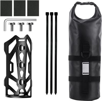 Fietstas voorvork met vaste houder, 5L inhoud, waterdicht, voor racefietsen en mountainbikes (voor MTB)
