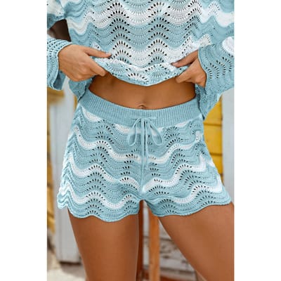 Embark gestreepte cover-up shorts