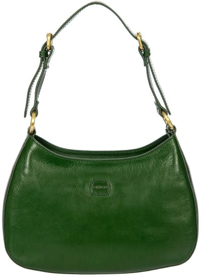 BRIC'S Leren schoudertas Volterra Shoulderbag Pine groen