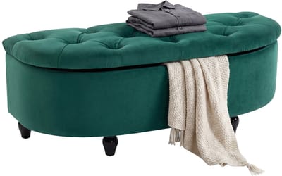 HOMCOM-Sitzbank-Polyester, Gummiholz-118B x 45T x 45H cm-Dunkelgrün