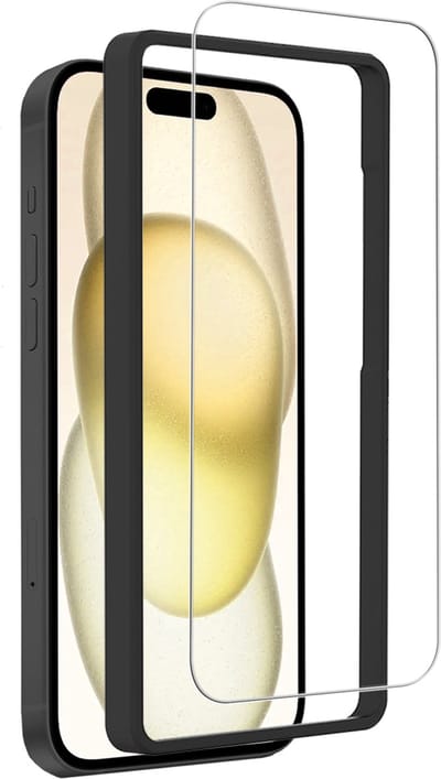 Screenprotector - Geschikt voor Apple iPhone 15 - Met Installatie Frame - Gehard Glas - Beschermglas - Tempered Glass - Screen Protector