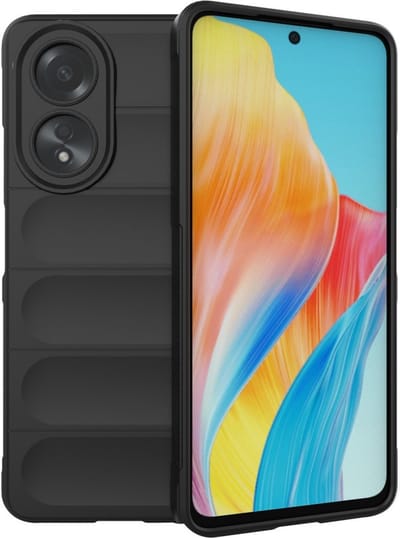 Coverup Hoesje - Geschikt voor OPPO A58 Hoesje - Coverup Hands-On Rugged Back Cover - Zwart
