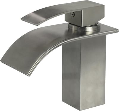 Mawialux waterval wastafelkraan - Vierkant - Geborsteld RVS - Tanta