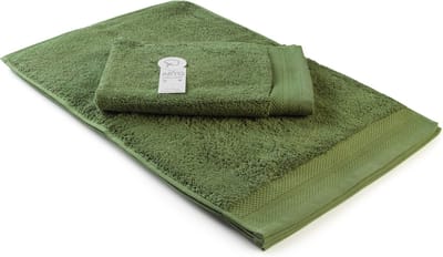 ARTG Towelzz® - DeLuxe - Gastenhanddoek - 40 x 60 cm - Legergroen - Army Green - 700 gram/m2 - Set 5 stuks