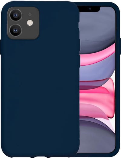 Hoesje - Geschikt voor Apple iPhone 11 - Sterk & Shockproof - Hoes Cover - Siliconen Case - Telefoonhoesjes - Donkerblauw
