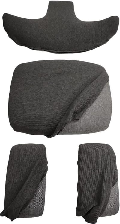 Ergonomische Stoelhoezen Verstelbaar Met Rugleuning 4 Stuks Donkergrijs - Universele Pasvorm