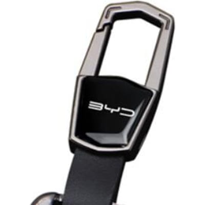 Housse de protection pour clé de télécommande de voiture pour Byd Song Plus Atto 3 Han Ev Tang Dm Qin Seal Dolphin Alliage de zinc Coque porte-clés en cuir gray