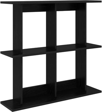 vidaXL - Wandplank - Muurmontage - Zwart - eiken - 80 - x - 20 - x - 75 - cm - Bewerkt - hout