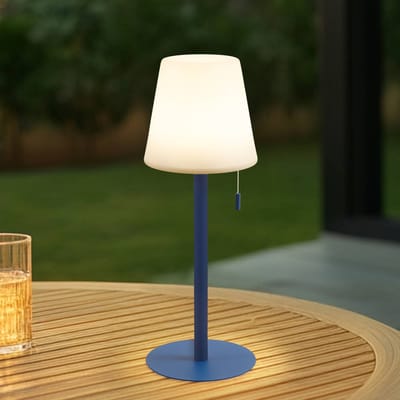 Lindby - Terraslampen - CCT - 1licht - IJzer, aluminium, kunststof - H: 45 cm - blauw, wit - Inclusief lichtbron