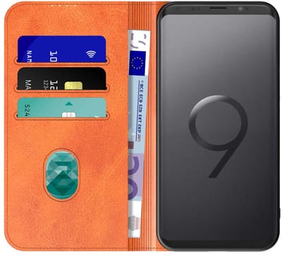 Geschikt voor Samsung Galaxy S9 Plus Telefoonhoesje Bruin Kunstleer Met Magnetische Sluiting - Portemonnee BookCase Met Pasjeshouder - ProtX