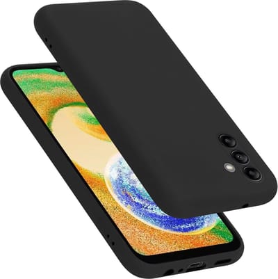 Cadorabo Hoesje geschikt voor Samsung Galaxy A04s in LIQUID ZWART - Beschermhoes gemaakt van flexibel TPU silicone Case Cover