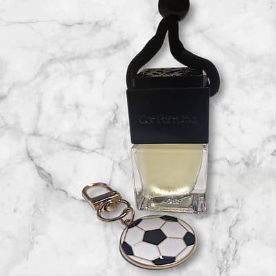 Autoparfum Black Scents met Voetbal Sleutelhanger - 8ml - Traditional Ritual Overseas - Autogeur - Auto parfum hanger - Auto verfrisser - Auto luchtverfrisser - Cadeau man - Auto parfum mannen- Verjaardagscadeau - Vaderdag - Sleutelhangers