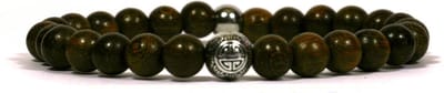 IbizaMen - robles hout 8mm - 925 Zilver kraal - 21cm