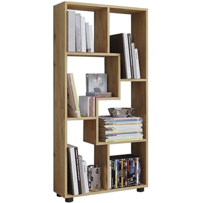 Houten boekenplank Medialijst Opbergruimte Ruimteverdeler Decoratieve plank Blina
