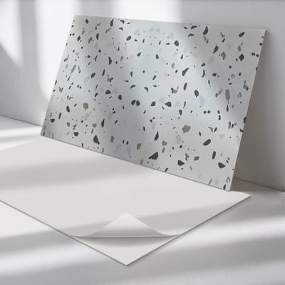 Wallfluent Vinyl Wandpaneel - Abstract patroon met vlekken PVC Muurpaneel - 100 cm x 50 cm - Grijs PVC wandpaneel - 1 stuk - Rechthoekig Wandbekleding Vinyl - Texturen Wandpaneel - Zelfklevende Wandbekleding - Wandpaneel Keuken en Badkamer