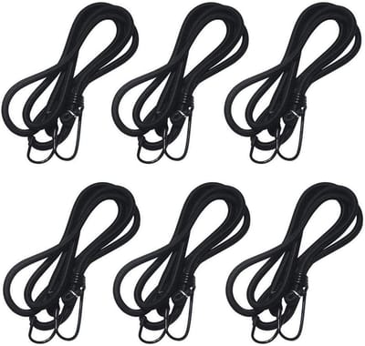 Elastische Spanrubber Set voor Ladingzekering en Transportbeveiliging - 6 Stuks, 120 cm