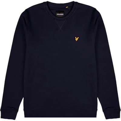 Sweaters Lyle &amp; Scott ML1131V BRUSHED NECK CREW-Z271 DARK NAVY BRUSHED