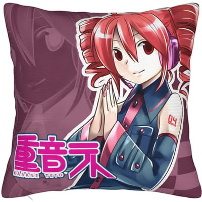 Kasane Teto Expression 2020 Tekening Vierkante Kussenslopen Polyester Bank Peren Kussenhoes Schattige Decoratieve Kussenhoes 40*40 30x30cm