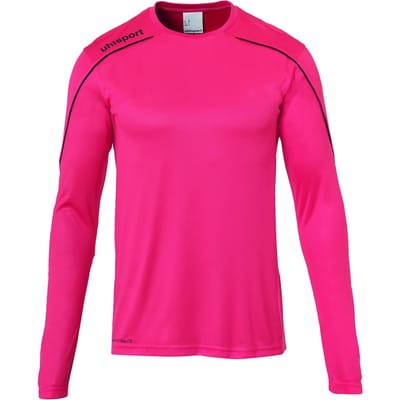 Uhlsport Stream 22 Voetbalshirt Lange Mouw Kinderen - Roze / Zwart | Maat: 140