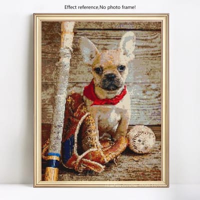 Diamant schilderij schattige hond strass mozaïek diamant borduurwerk kruissteek hars Home decor 20X30CM gray