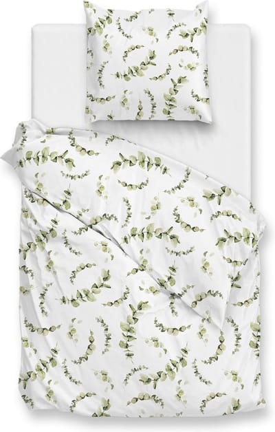 Zohome Eucalia Dekbedovertrek - 100% Katoen-Satijn - 140x220 - Wit