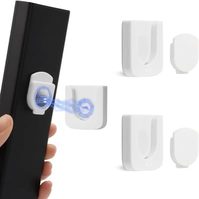Magnetische Wandhouder voor Afstandsbediening, Innovatief Ontwerp voor Eenvoudige Organisatie van Thuis, Kantoor en Schoolbenodigdheden (2 Stuks, Wit)