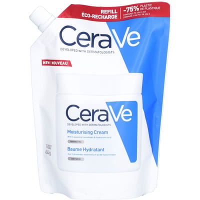 CeraVe Hydraterende Crème Navulling - voor Droge tot Zeer Droge Huid - Met Hyaluronzuur en 3 Essentiële Ceramiden - 454g
