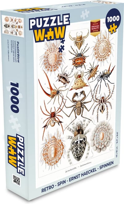 Puzzel Retro - Spin - Ernst Haeckel - Spinnen - Legpuzzel - Puzzel 1000 stukjes volwassenen