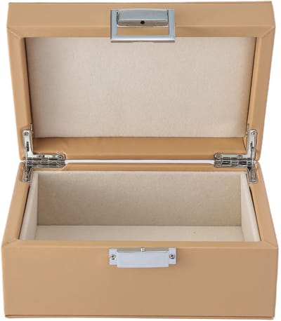 Emilie collection - opbergdoos - beige - luxe opbergkist voor sieraden en accessoires - maat small