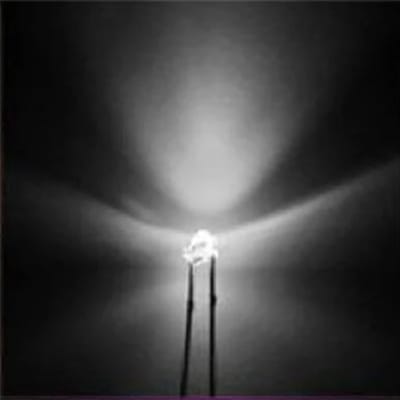 1.8mm led met kabel 20cm 12v 10 stuks Kleur Wit