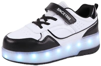 Multifunctionele Rolschaatsen en Sneakers voor Kinderen en Volwassenen, 2-in-1 Gym Schoenen met Inschuifbare Wieltjes