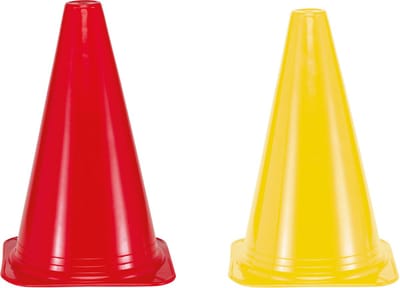 Pionnen - Voetbal pionnen - Markeringspionnen - 10 stuks rood en geel 23 cm - Ciclón Sports