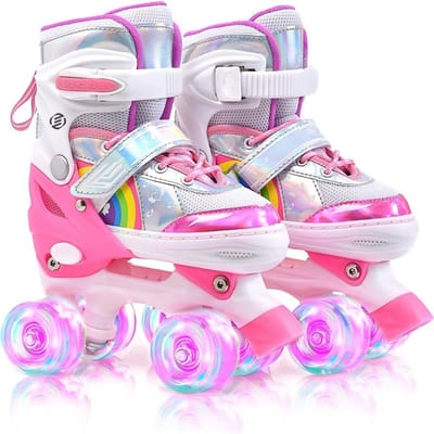 Equivera Rolschaatsen Meisjes - Skeelers Meisjes - Rolschaatsen Kinderen - Cadeautip voor uw kind!