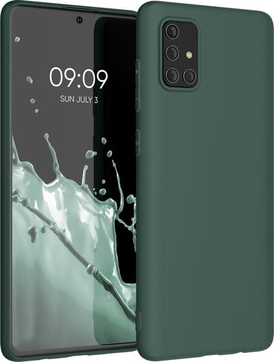 kwmobile telefoonhoesje geschikt voor Samsung Galaxy A71 - Hoesje voor smartphone - Back cover in blauwgroen