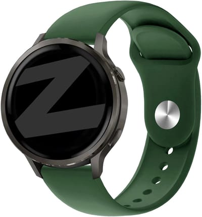 Bandz Siliconen sport 'Deluxe' bandje geschikt voor Garmin Vivoactive 4s / Vivomove 3s / Venu 4 - 41mm / Venu 3s / Venu 2s / Forerunner 265s / Forerunner 255s - Legergroen