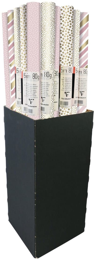 Clairefontaine cadeaupapier Excellia rosé, 4 motieven op rol