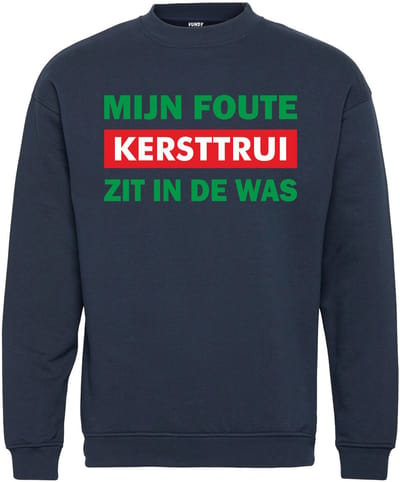 Kersttrui Kersttrui In De Was | Foute Kersttrui Dames Heren | Kerstcadeau | Kerstpakket | Navy | maat XS
