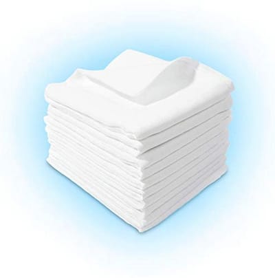 20 Stuks Witte Katoenen Luiers en Spuugdoeken 80x80 cm – Ideaal voor Baby's