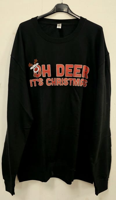 "AWDis Just Hoods Foute Kersttrui Dames - Grappige ""OH Deer It's Christmas"" outfit"